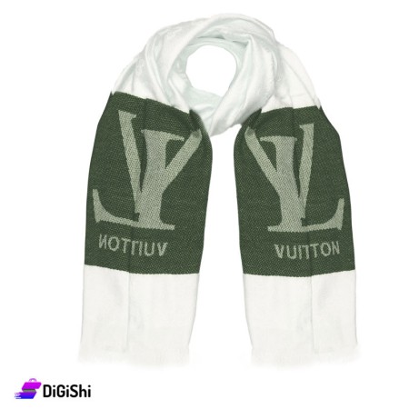 LOUIS VUITTON Soft Wool Scarf - White & Olive