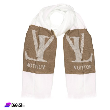 LOUIS VUITTON Soft Wool Scarf - White & Choco