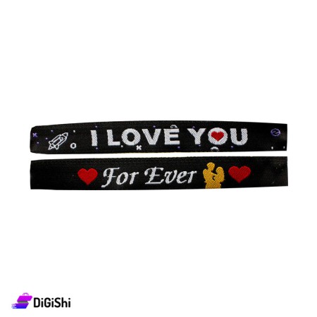 Fabric Hand Laces Set I Love You for Ever
