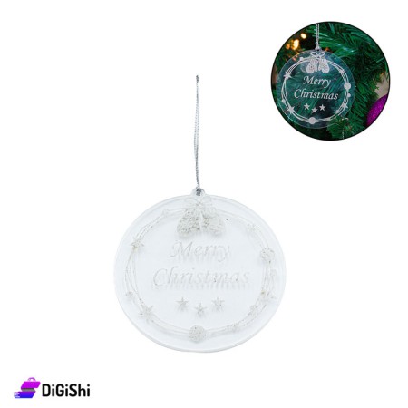 Merry Christmas And Gloves Round Plexi Christmas Ornament