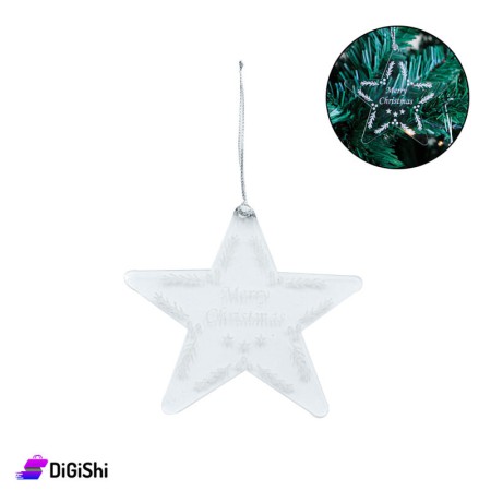 Marry Christmas Star Plexi Christmas Ornament