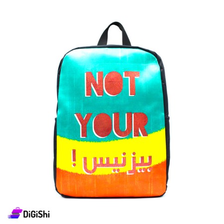 Backpack Not Your Business Writing - Black