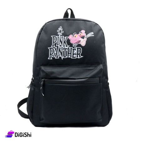 حقيبة لابتوب ظهر 17 بوصة قماش Pink Panther - أسود