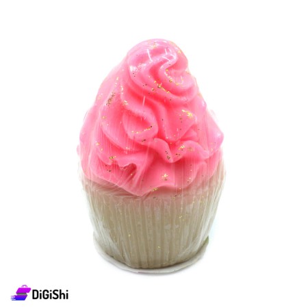 Cup Cake Soap - Pink With Glitter
