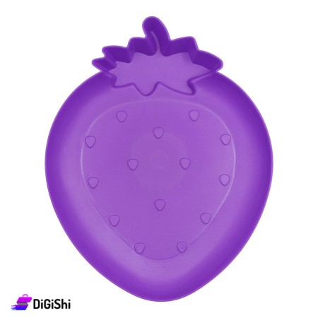 Plastic Dish with Strawberry Shape - Purple