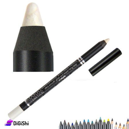قلم تحديد العين MAKKI Waterproof eyeliner pencil -17 لؤلؤي