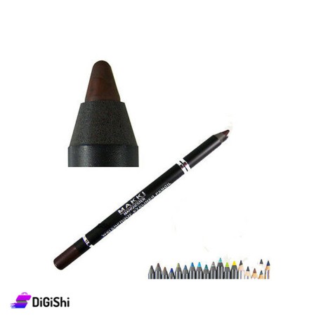 قلم تحديد العين MAKKI Waterproof eyeliner pencil - بني فاتح