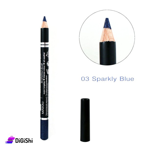 تسوق قلم تحديد العين MAKKI Sparkly Eyeliner Pencil - أزرق لامع |...
