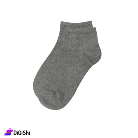 ZOX Plus Pair Of Cotton Men Medium Socks - Gray