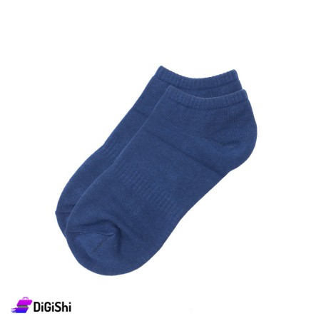 ZOX Plus Pair Of Cotton Men Short Socks - Dark Blue
