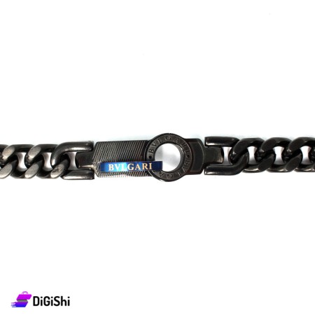 BVLGARI Men's Chain Bracelet - Black