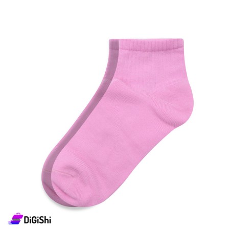 ZOX Plus Pair Of Cotton Women Medium Socks - Pink