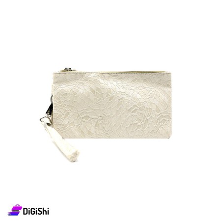 Women's Two Layers Tarpaulin Wallet - Off White