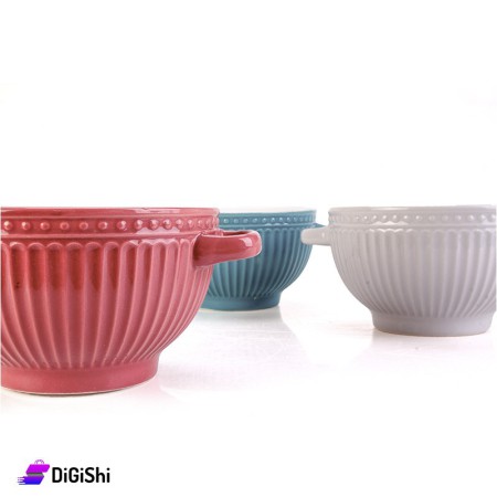 Stirred colored porcelain Bowl soup