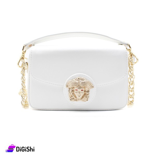 fertilizante a la deriva Museo Guggenheim Shop Versace Women's Leather Shoulder & Handbag - White | DiGiShi