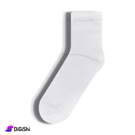 ZOX Cotton Medium Men's Socks - White