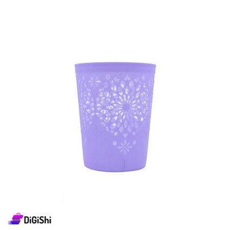 Small Circular Plastic Basket - Purple