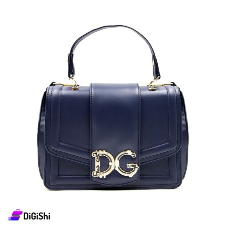 DG Women's Leather Shoulder & Handbag - Dark Blue