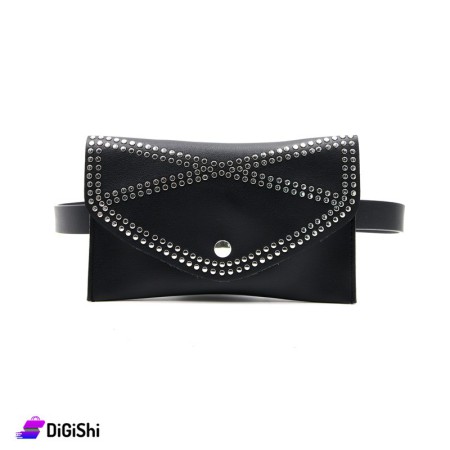 Women's Leather Waist Bag - Black