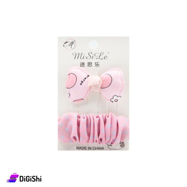 Shop Fionka-Shaped Pair Of Hair Clips - Pink | DiGiShi