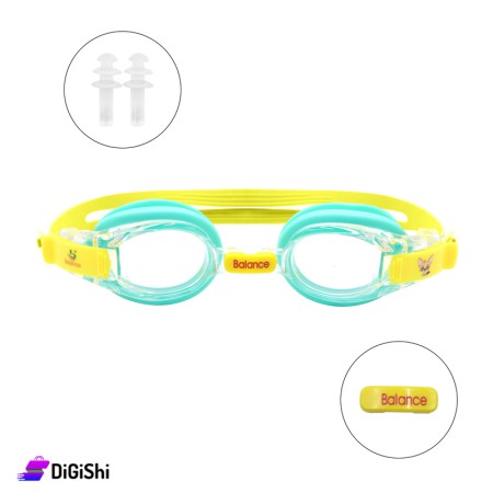 نظارات سباحة للأطفال Balance - أصفر وتيفاني