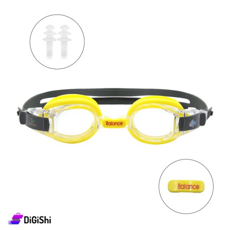 نظارات سباحة للأطفال Balance - أصفر وبني