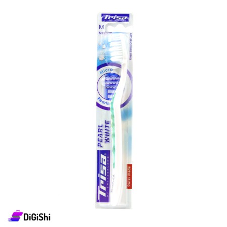 TRISA Pearl White Toothbrush - Green