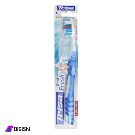 فرشاة أسنان مع صندوق حماية TRISA Cool Fresh - أزرق