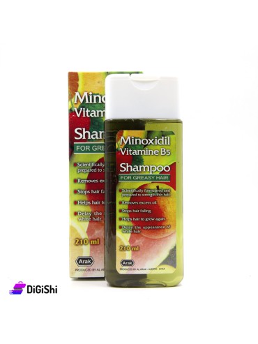Shop Arak Minoxidil With Vitamin B5 Shampoo For Oily Hair | DiGiShi