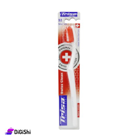TRISA Swiss Clean Toothbrush - Red