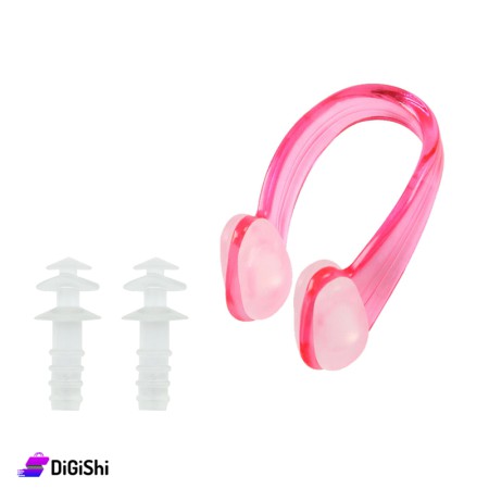 Aryca Nose Plug & Earplugs For Pool - Pink