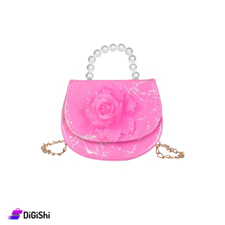 Women's Small Leather Shoulder & Handbag - Fuchsia