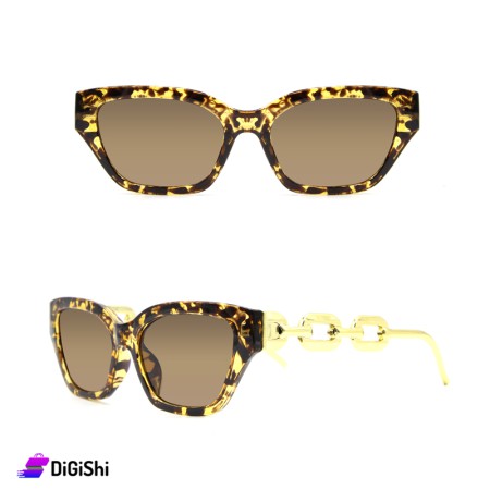 Dior Women's Sunglasses with Tiger Plastic Frame - Brown