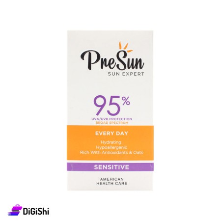 كريم واقي شمسي شفاف حماية 95% PreSun - للبشرة الحساسة