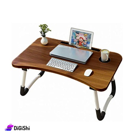Foldable Laptop Table - Brown