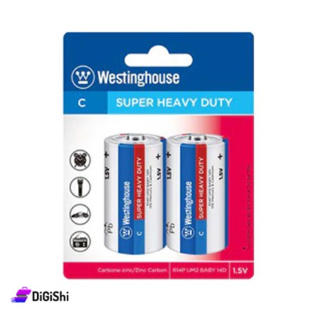 Westinghouse Pair Of Super Heavy Duty C Size Batteries