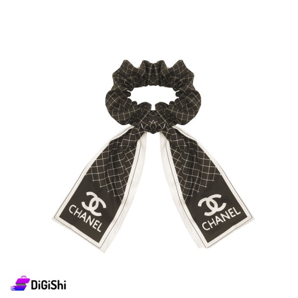 Shop Fabric Hair Tie Chanel - Black | DiGiShi