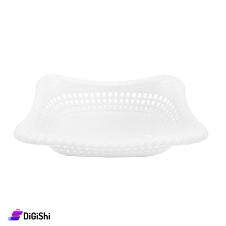 Plastic Vegetable Basket- White