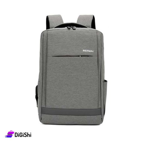 MEINAILI Linen Laptop Backpack - Silver