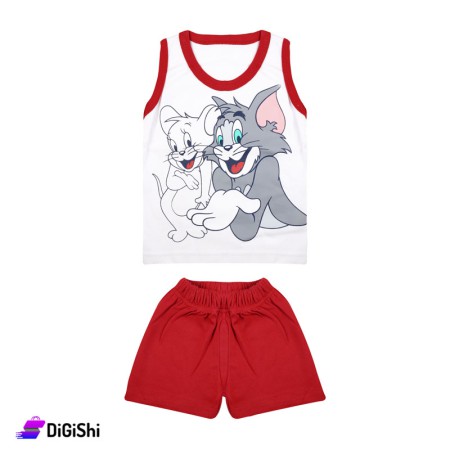 Tom & Jerry Children's Cotton Pajama - Red