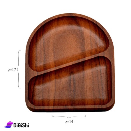Dual Wooden Serving Dish Arch Shape