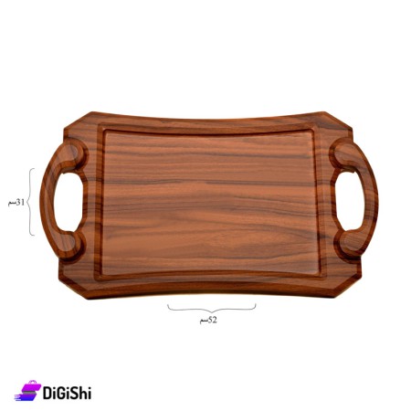 Wooden Griddle Rectangle Shape With Hands