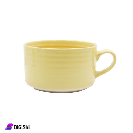 Porcelain Soup Bowl - Very Light Yellow