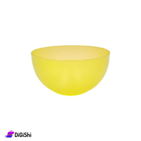 Round Plastic Bowl - Yellow