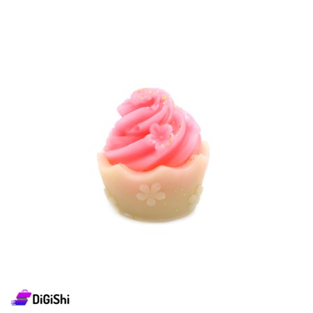 Mini Cup Cake Soap - Pink With Glitter