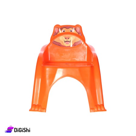 Plastic Chair For Children - Orange