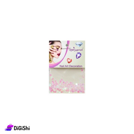 See Star Shape Nail Stickers Set - Light Pink