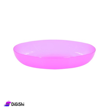 Oval Shaped Plastic Dish - Pink