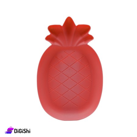 Pineapple Shaped Plastic Dish - Red