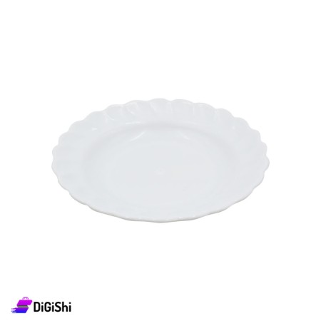 Circular Shaped Plastic Dish - White